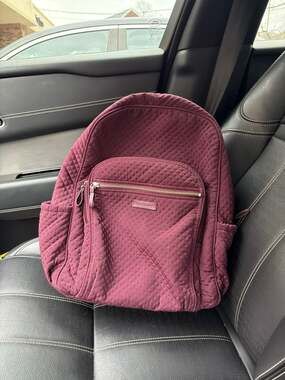 Vera Bradley Iconic Campus Backpack Microfiber Mulled Wine